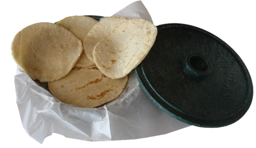 Arroz Y Frijoles - Corn Tortilla (500x289), Png Download