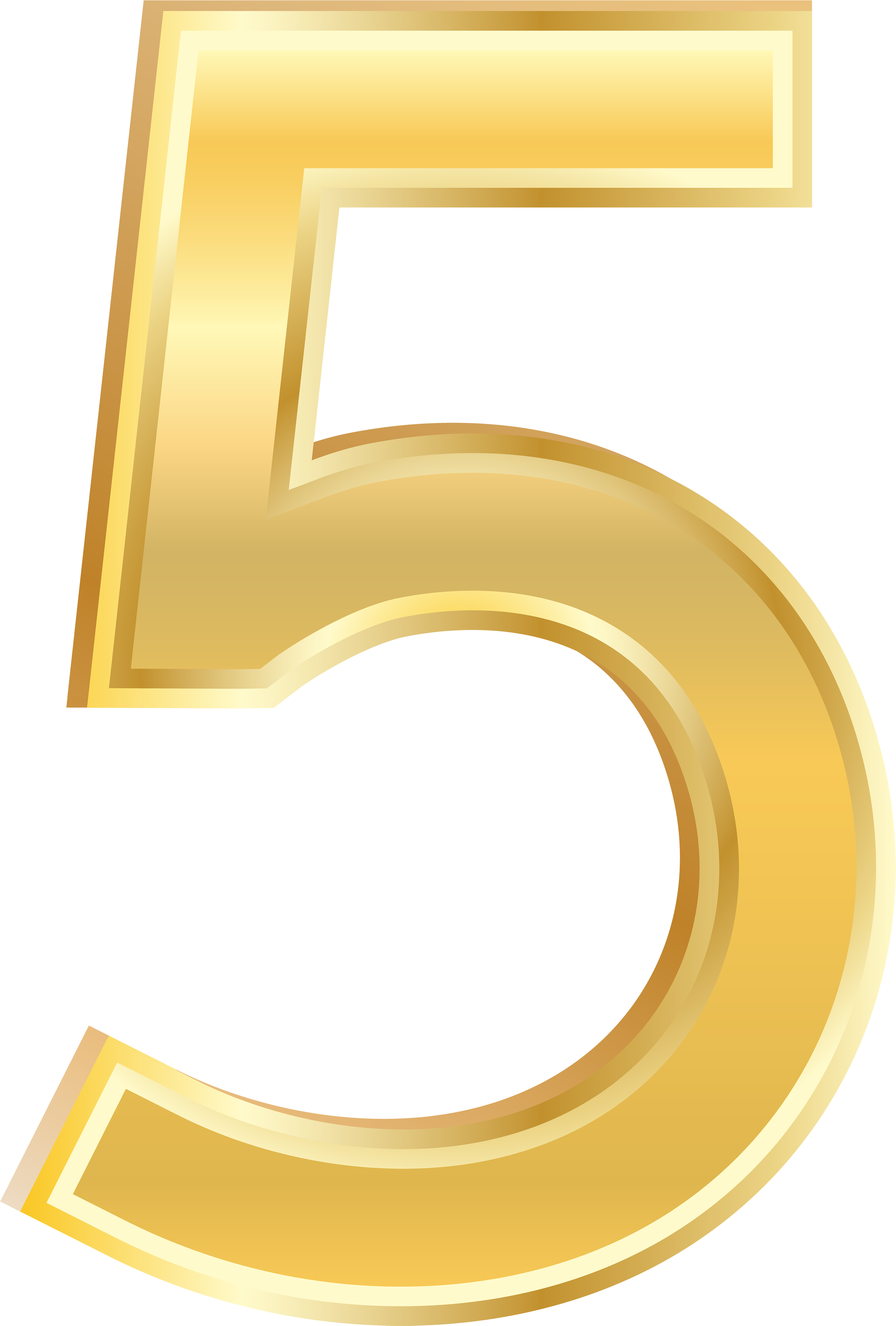 Clipart Numbers Five - Portable Network Graphics (3378x5000), Png Download