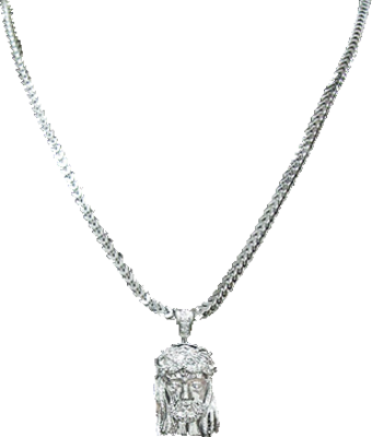Transparent Jesus Piece Pendant - Jesus Necklace Transparent (340x400), Png Download