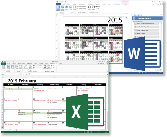 Print Google Calendar, Outlook, And Other Calendars - Microsoft Excel (572x466), Png Download