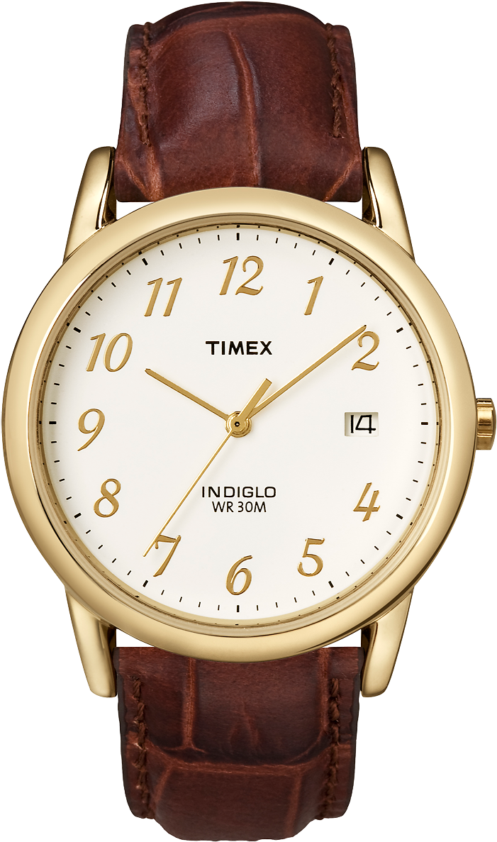 Easy Reader 35mm Leather Strap Watch Gold-tone/brown/natural - Daniel Wellington Watch Brown (1000x1200), Png Download