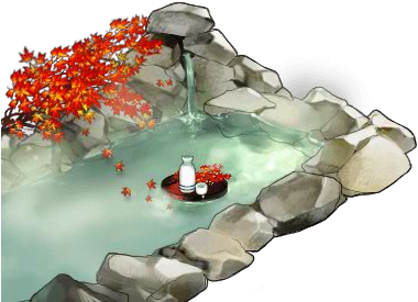 Hot Spring Bath Fall 2016 With Sake - 千代田 艦 これ 梅雨 (384x347), Png Download