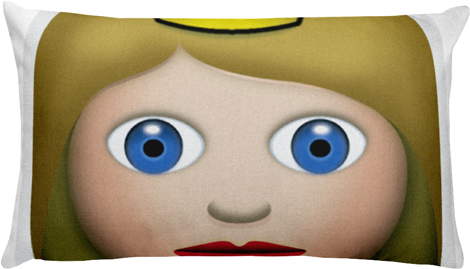 Emoji Bed Pillow - Emoticones De Whatsapp De Princesa (1000x1000), Png Download