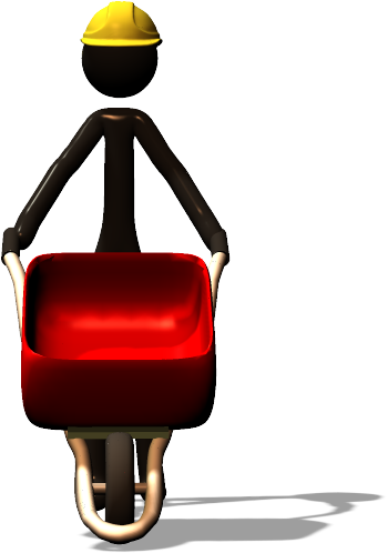 Stick Figure Wheelbarrow Front Development Storyboard - Sign (960x540), Png Download