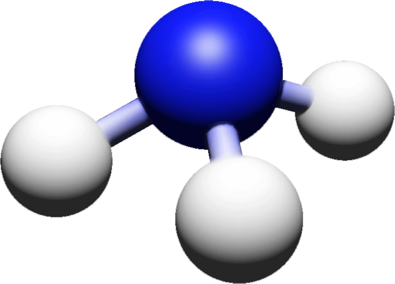 Ammonia Ball And Stick Model (800x575), Png Download