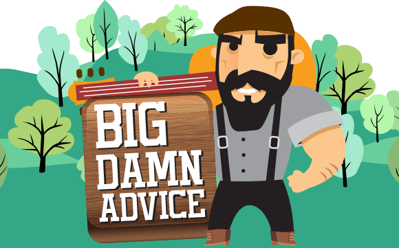Big Damn Advice - Cartoon (580x361), Png Download