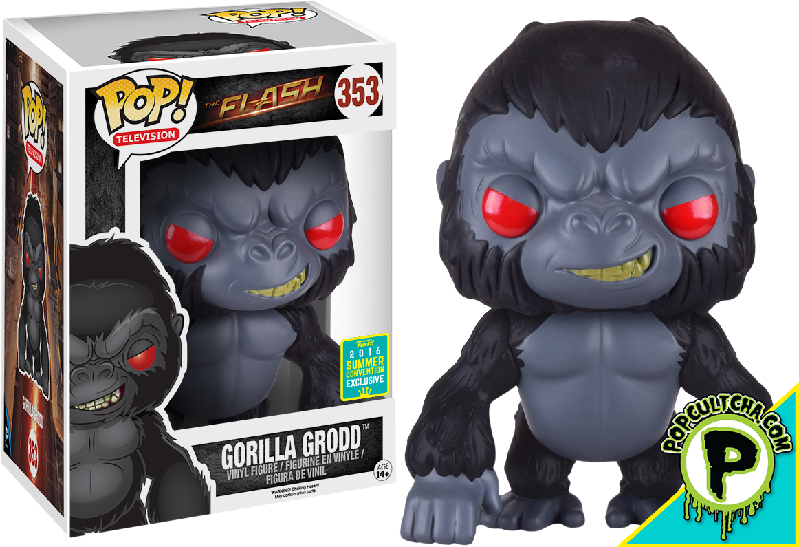 Gorilla Grodd 6" Super Sized Pop Vinyl Figure - Gorilla Grodd Funko Pop (1162x795), Png Download