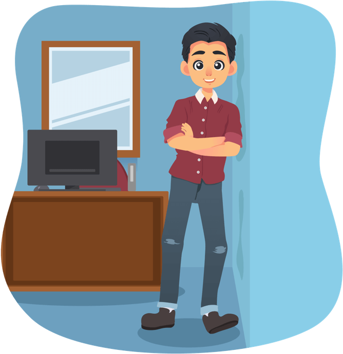 Man Leaning Against A Wall - Man (750x750), Png Download