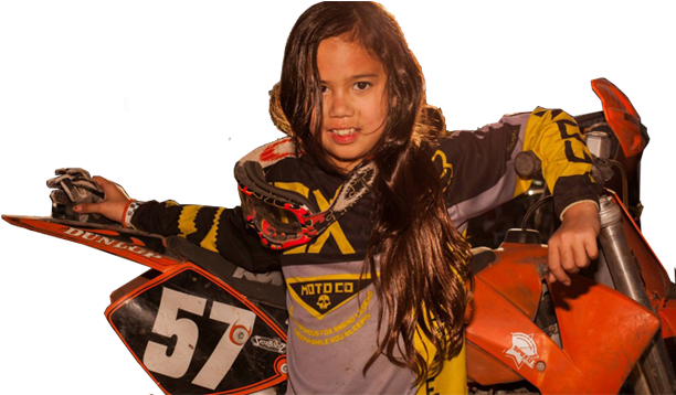 Kayla Leaning Agaisnt Bike Gold Slider - Lifejacket (700x500), Png Download