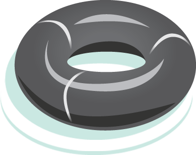 Innertube - Tire Tube Clip Art (400x317), Png Download