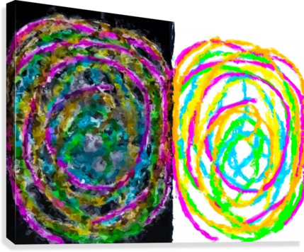 Colorful Circle Pattern Drawing Abstract With Black - Drawing (429x356), Png Download