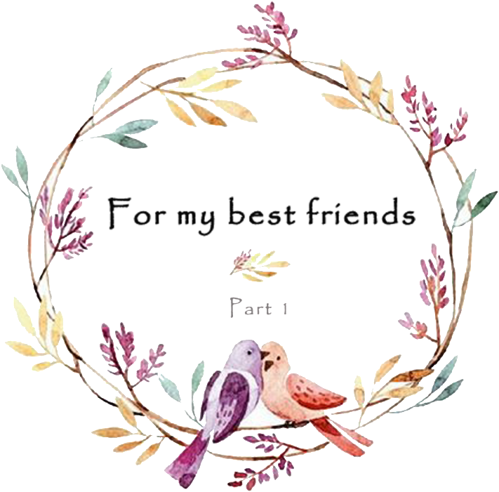 Warm Couple Bird Hand Drawn Wreath Decorative Element - 圓 形 背景 卡通 (1024x1024), Png Download
