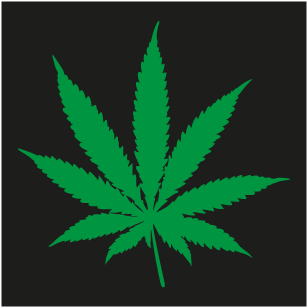 Gold Weed Leaf Sticker (400x400), Png Download