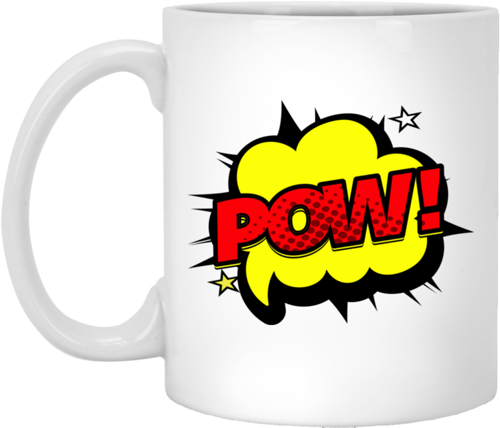 Vintage Superhero Comic Book Sound Effect Mugs Teeever - Mug (1024x1024), Png Download