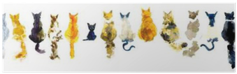 Seamless Border Stripe - Cat (400x400), Png Download