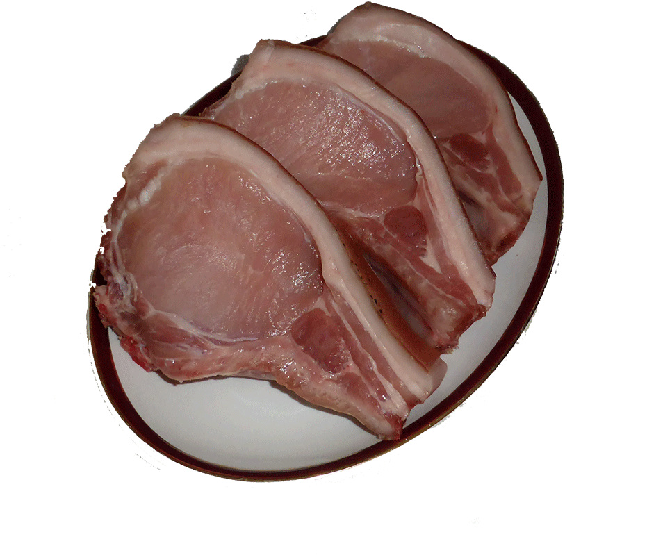 Pork Chops - Meat On The Bone (1000x1000), Png Download