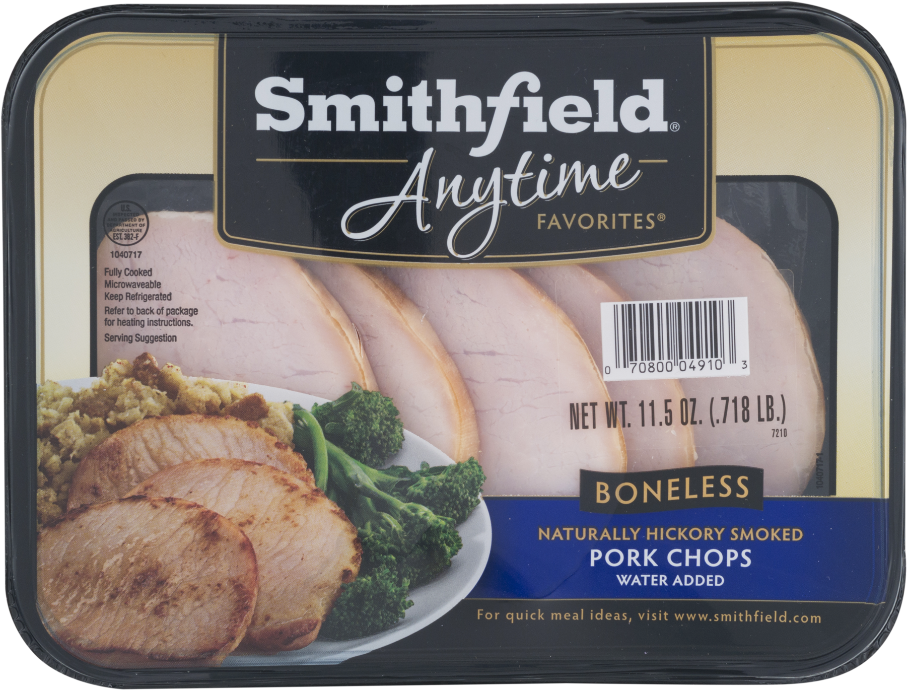 Smithfield® Anytime Favorites™ Boneless Hickory Smoked - Smithfield Anytime Favorites Pork, Boneless, Hickory (1800x1800), Png Download