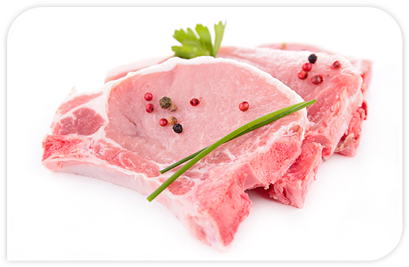 Côtelette De Porc Avec L'os De Style T-bone - Chuletas De Lomo De Cerdo (614x394), Png Download