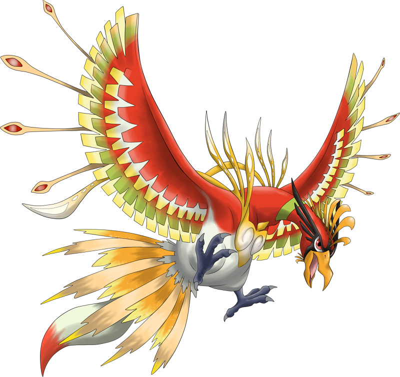 Mega Ho Oh Pokédex (800x754), Png Download