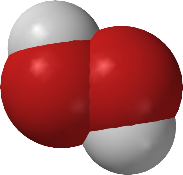 Illustrated Glossary Of Organic Chemistry - Hydrogen Peroxide Molecule Model (590x563), Png Download