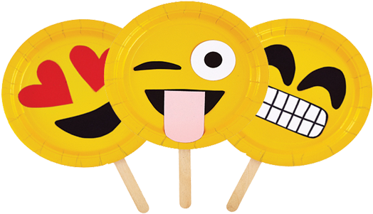 Emoji Theme - Smiley Placards (560x322), Png Download