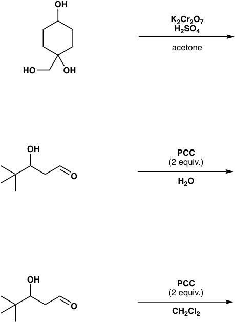 Oh H2so4 Acetone Ho Oh Oh Pcc H20 Oh Pcc ( - Diagram (466x636), Png Download