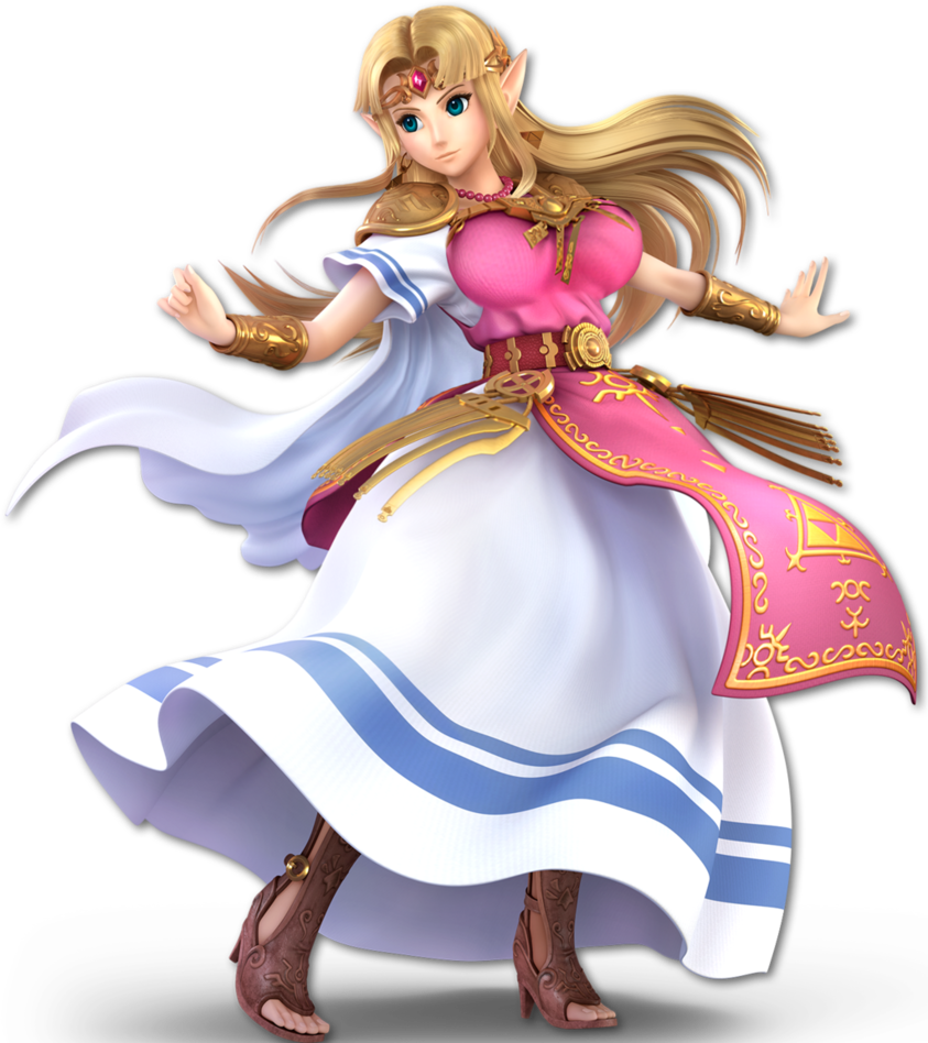 Thicc Zelda Super Smash Bros Ultimate By Thiccerwaifus-dcejwi3 - Super Smash Bros Ultimate Zelda (843x948), Png Download