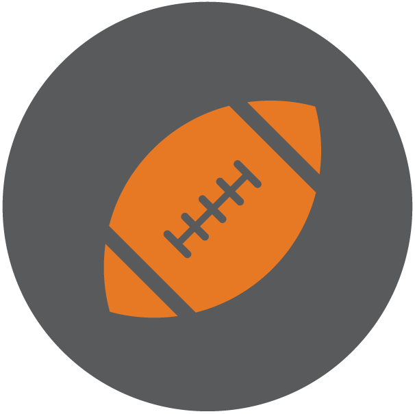 Sports Field Icon - Rugby Ball (606x605), Png Download