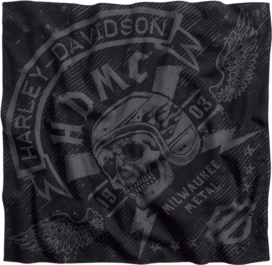 Men's Skull Lightning Bandana - Kerchief (1024x1024), Png Download