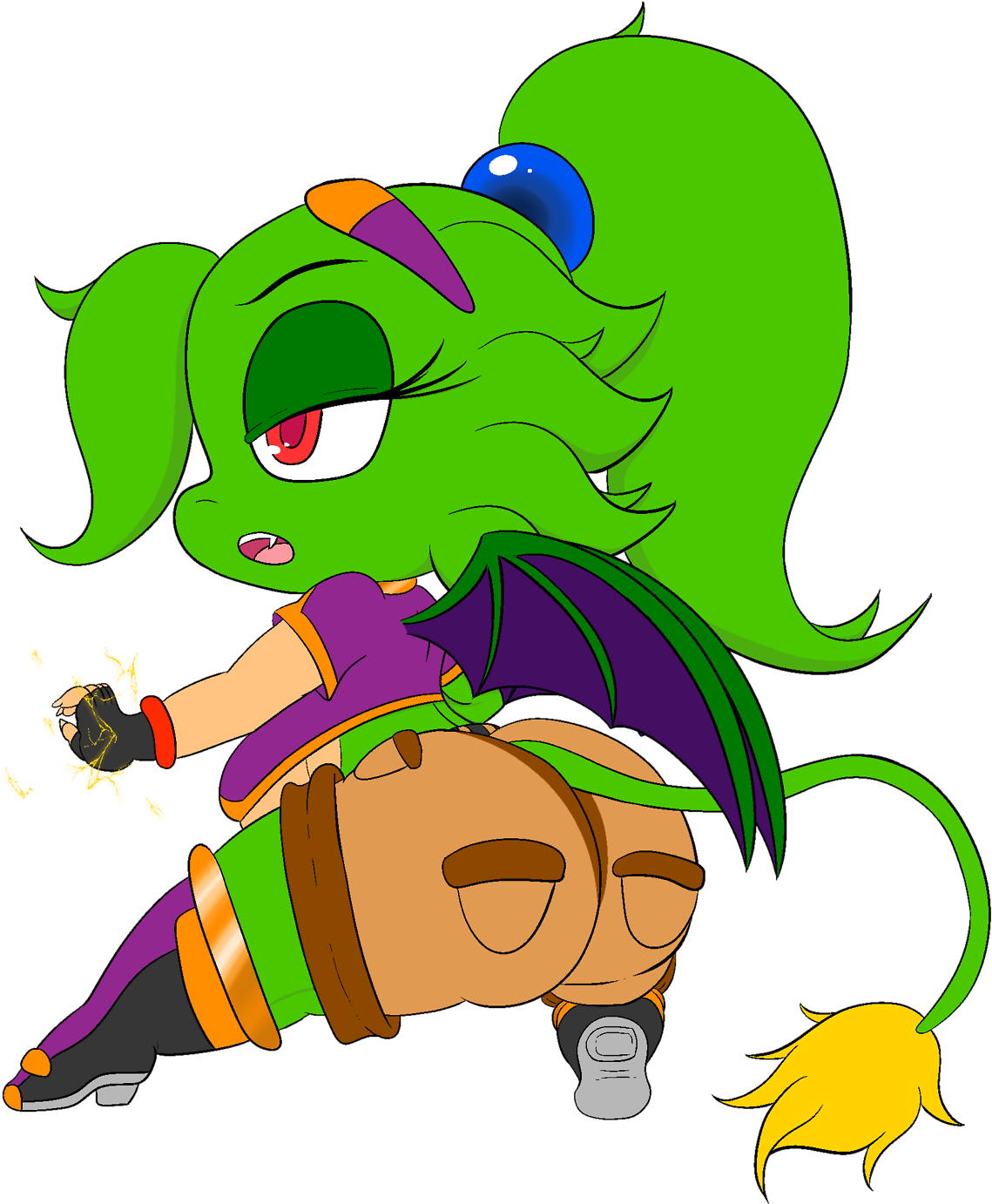 “@spdy4 ” Whoooo You Made Her Thicc You Did A Great - Cartoon (1280x1388), Png Download