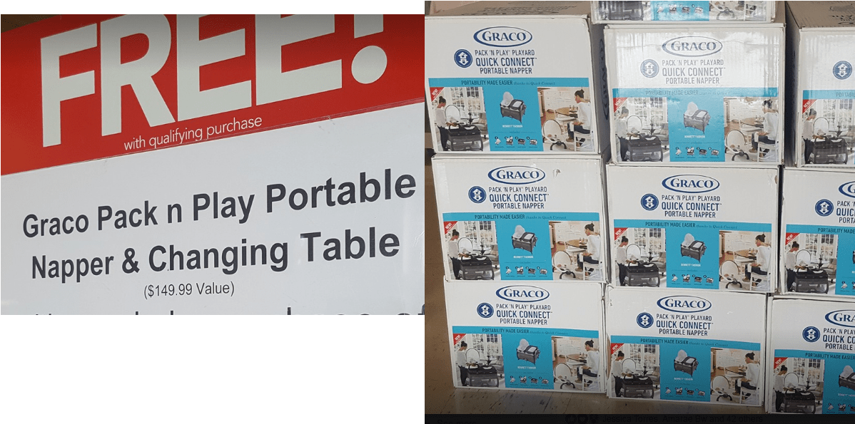 Free Graco Pack N Play Portable Napper & Changing Table - Online Advertising (1200x627), Png Download