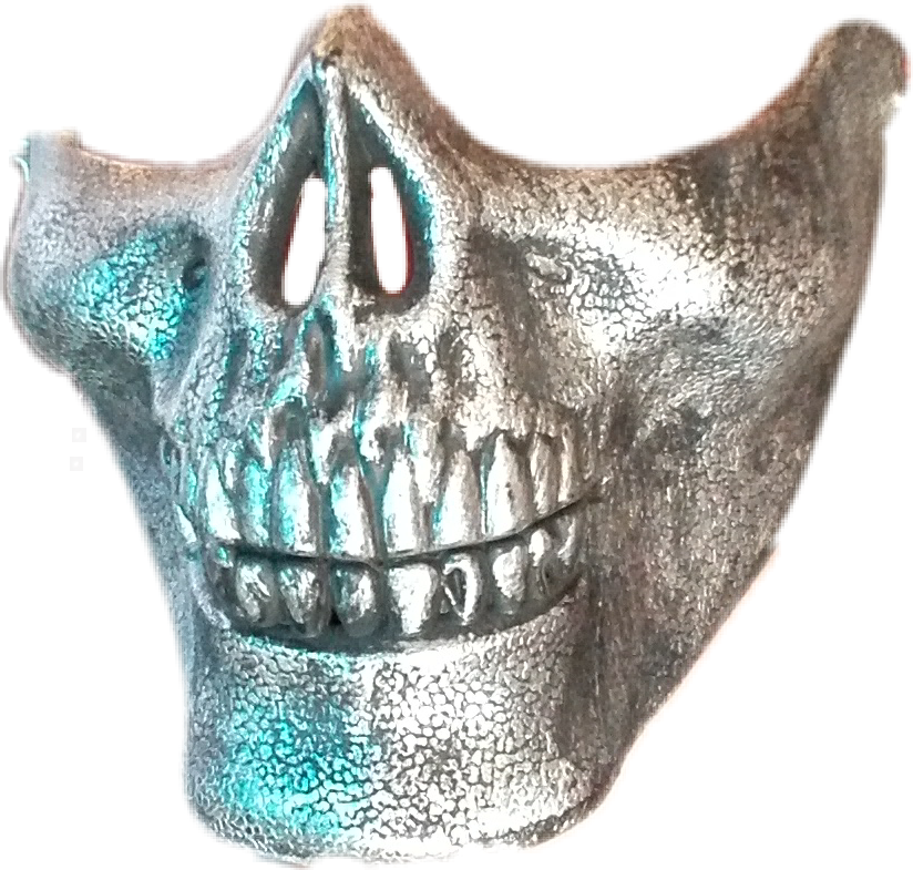 Silver Skull Skullface Calavera Mask Mascara Plata - Calavera (824x785), Png Download