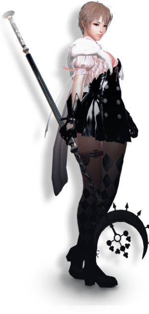 Evie Is A Magic Caster Who Wields A Staff Or A Battle - Vindictus Evie Staff (300x710), Png Download
