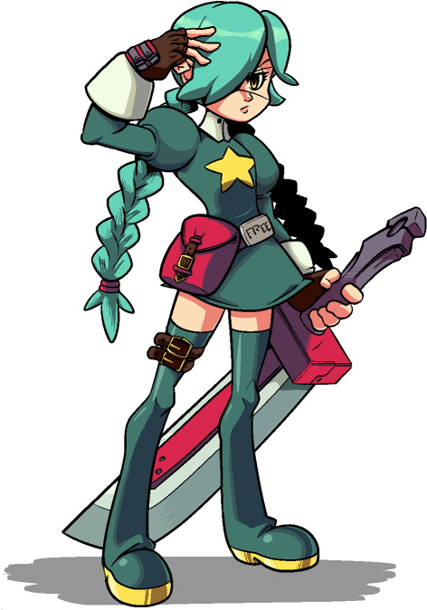 Annie And Sol Badguy Drawn By Binarypen - Skullgirls Annie (499x688), Png Download