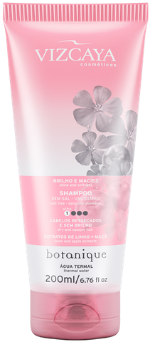 Shampoo Vizcaya Botanique Brilho E Maciez - Shampoo Botanique Brilho E Maciez 200ml (350x479), Png Download