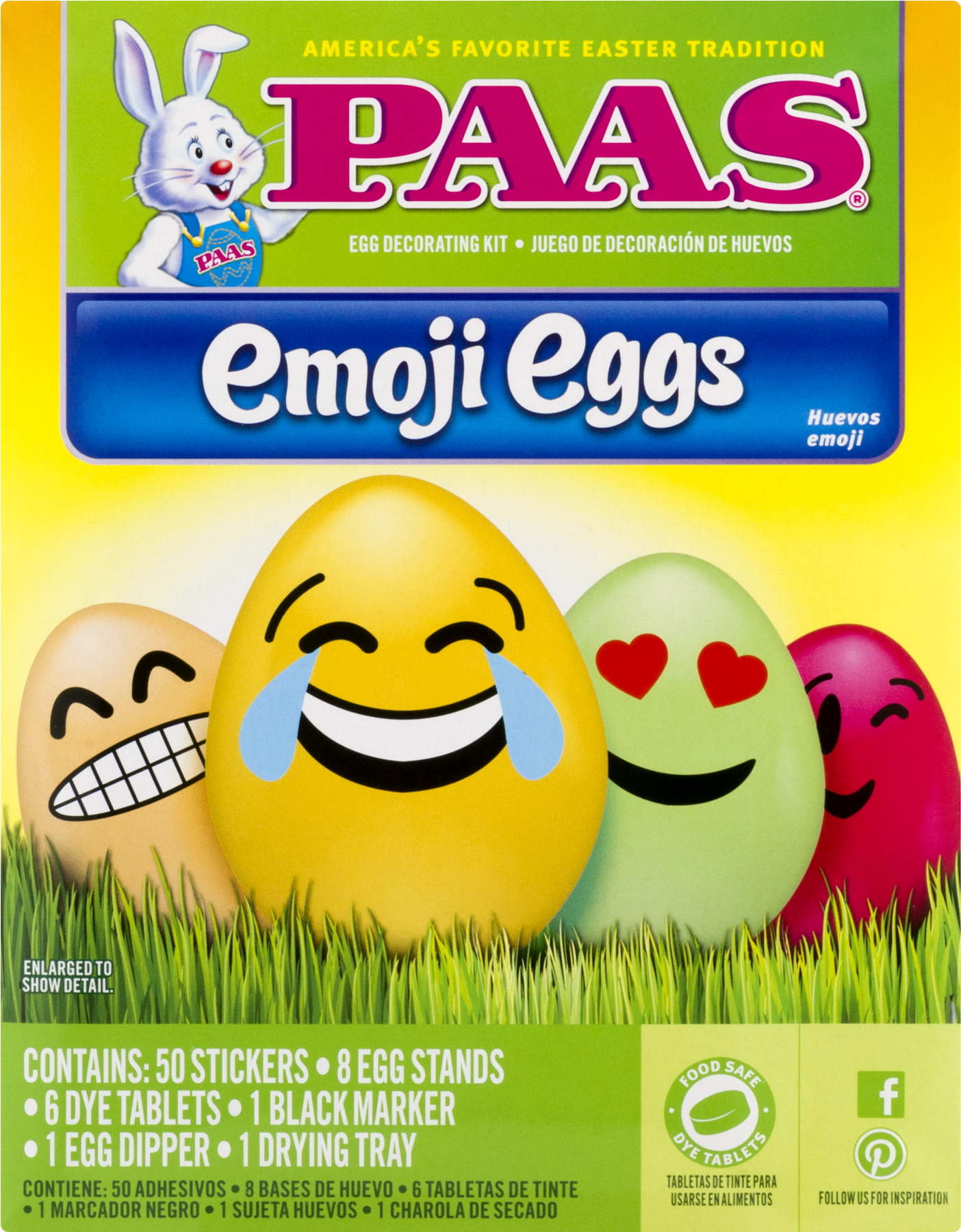 Paas Emoji Eggs Easter Egg Decorating Kit (1800x1800), Png Download