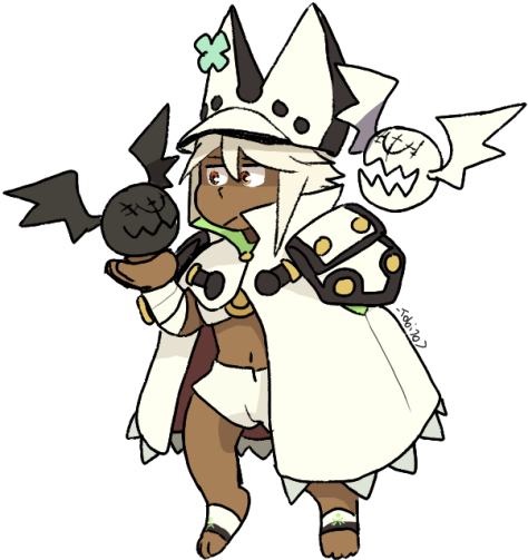 Some Mini Guilty Gear Stuff For A Con - Cartoon (500x515), Png Download