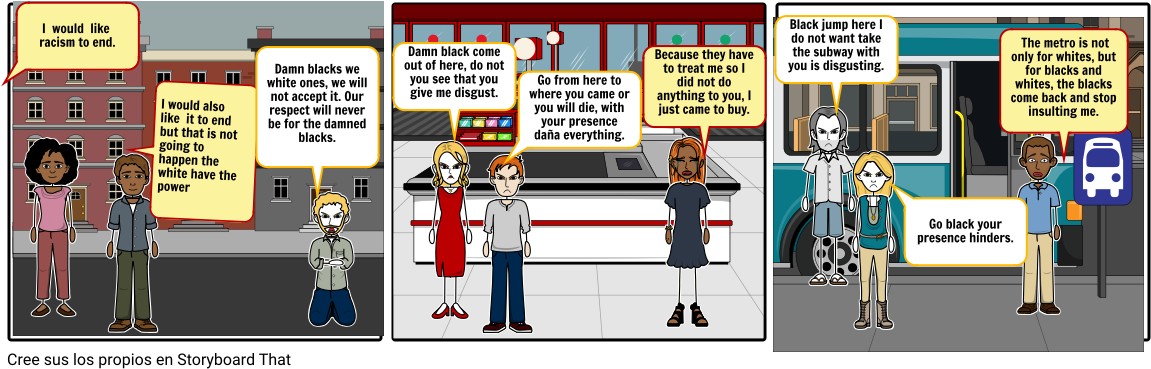 Racism - Cartoon (1164x385), Png Download