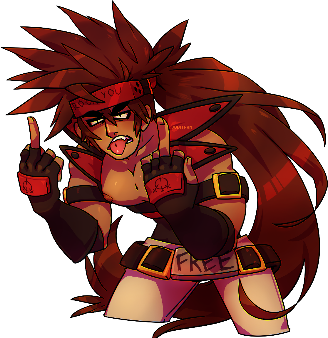 F*ck You Still Love Sol Badguy, That's Never Gonna - Cartoon (1176x1164), Png Download
