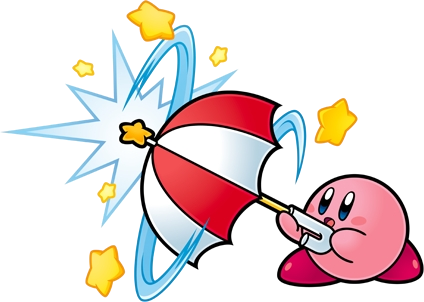 Kirby Super Star Ultra Parasol (424x302), Png Download