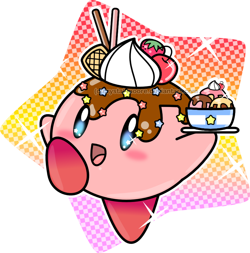 Kirby's Super Star Sundae Supreme By Crystal-moore - Supreme Kirby (872x882), Png Download