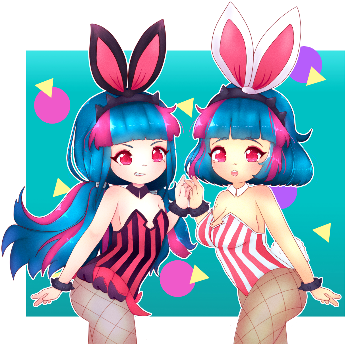 Some More Artsu~ Mint And Vanilla From Maplestory 2 - Maplestory 2 Bunny Girl (1280x1200), Png Download