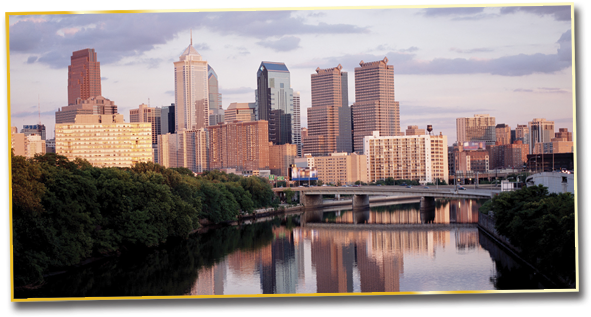 Philadelphia Skyline - Hidden Philadelphia And The Amish Country: Including (600x328), Png Download