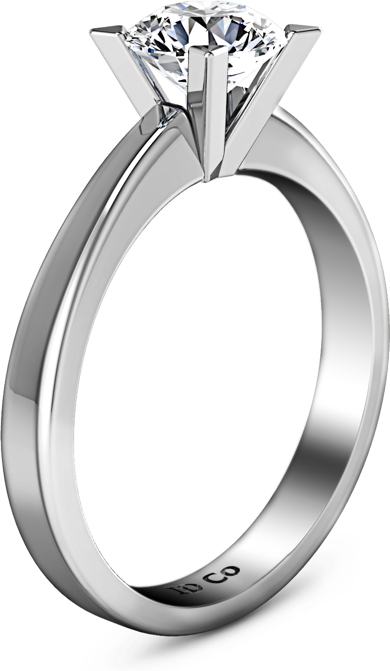 Solitaire Engagement Ring Icon 14k White Gold - Engagement Ring (1440x1440), Png Download