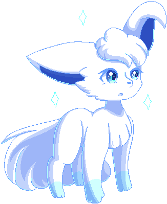 #pokemon #alolanvulpix #vulpix #pixelart #art #bluepic - Cartoon (360x434), Png Download