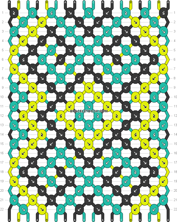 Download Preview - Friendship Bracelets Diamond Pattern (734x908), Png Download