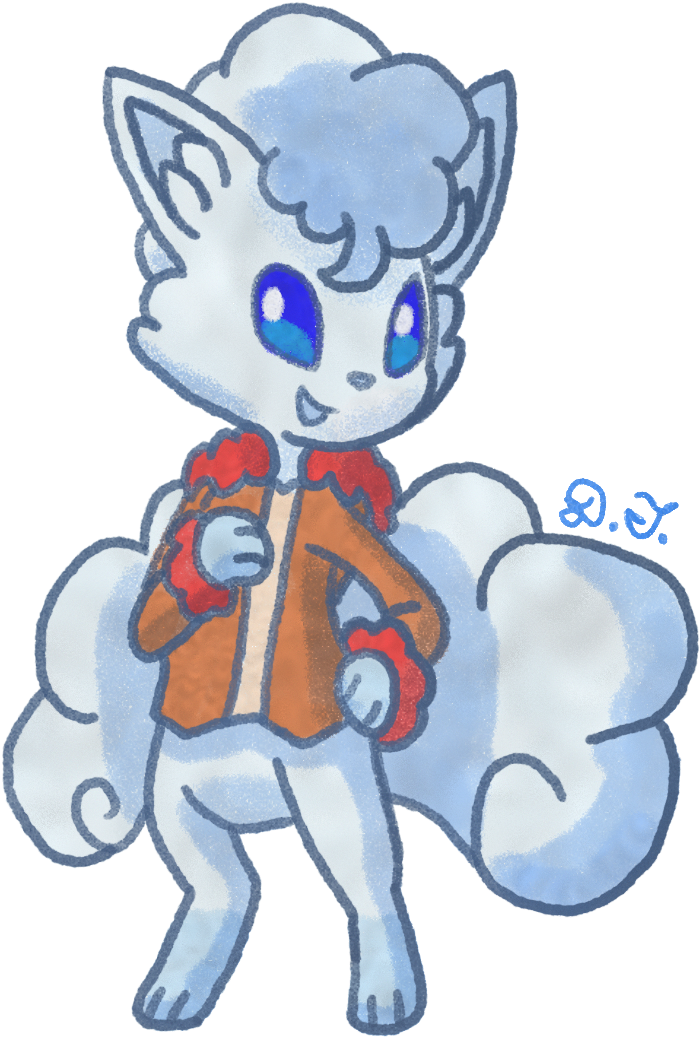Winter Vulpix - Vulpix (770x1111), Png Download