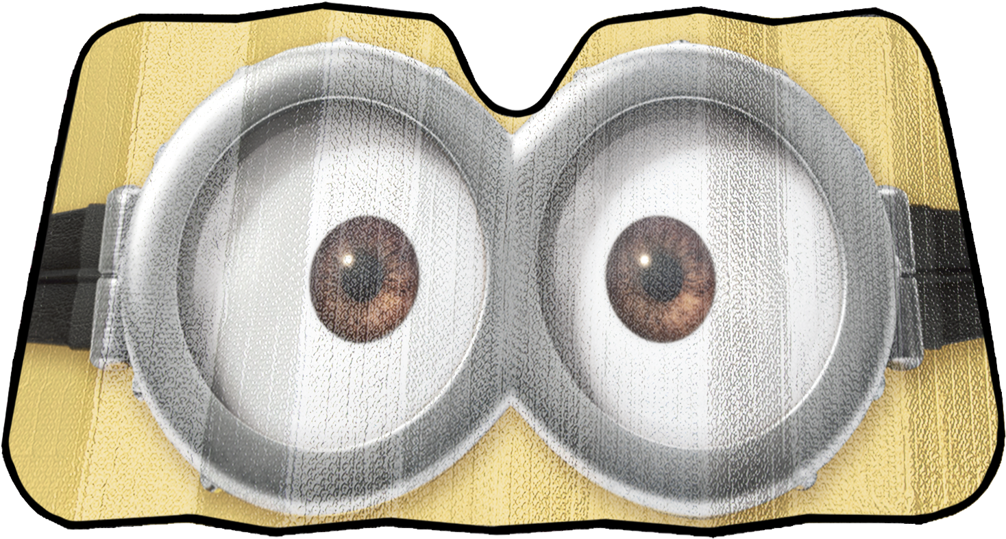 Minions Eyes Accordion Sunshade - Minions By Despicable Me - Minions Eyes Accordion Sunshade (1524x799), Png Download