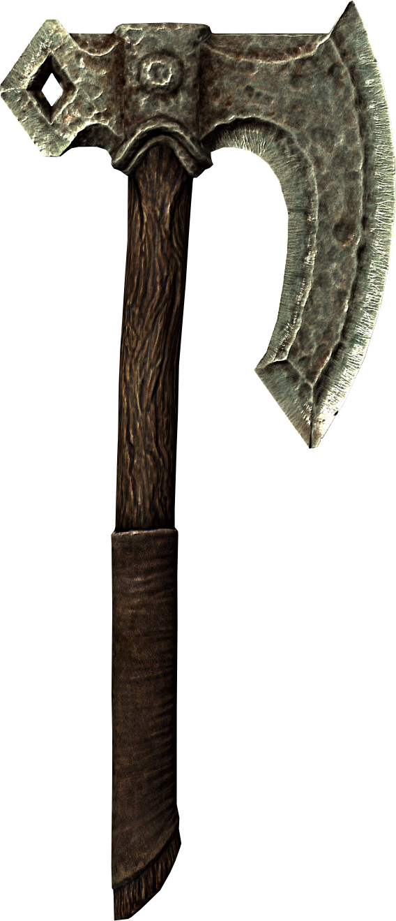-iron War Axe Http - Rusty Battleaxe Dnd (568x1319), Png Download