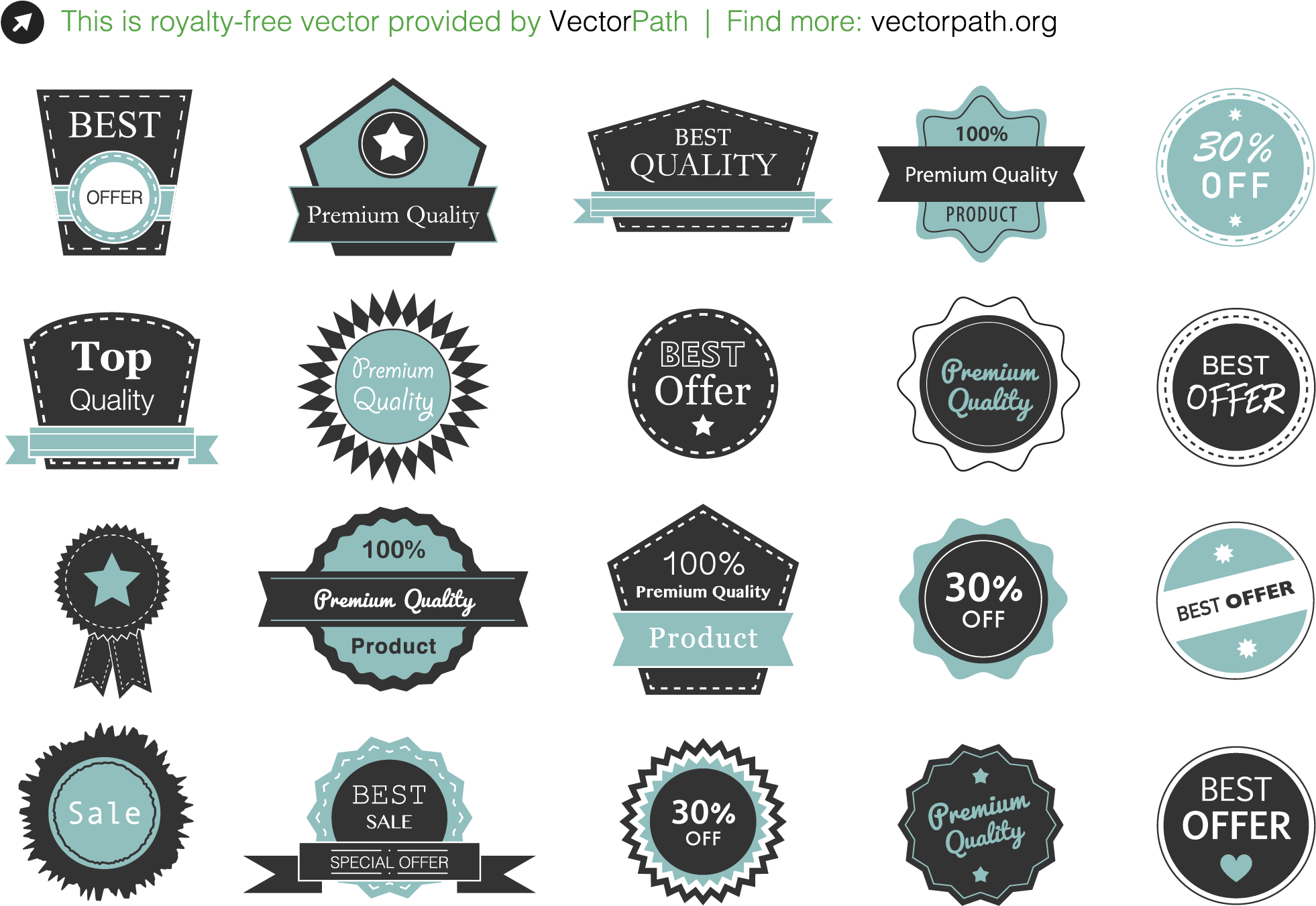 Royalty-free Ribbons & Labels Vector Set Visit & Download - Shed (2083x1458), Png Download